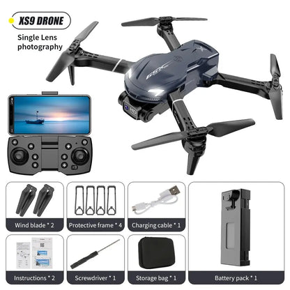 NEW XS9 Drone Professional HD 8K Dual Camera Aerial Photography High Hold Mode Helicopter Obstacle Avoidance RC 5KM Plane Toys