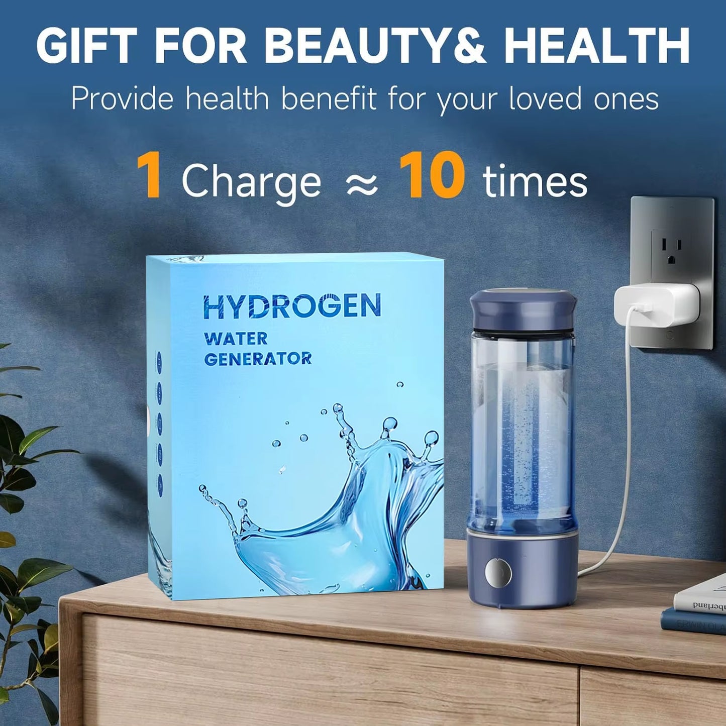 2000Ppb Hydrogen Bottle Hydrogen Water Generator Bottle SPE Hydrogen Rich Water Bottle Quick Electrolysis Hydrogen Bottles Water