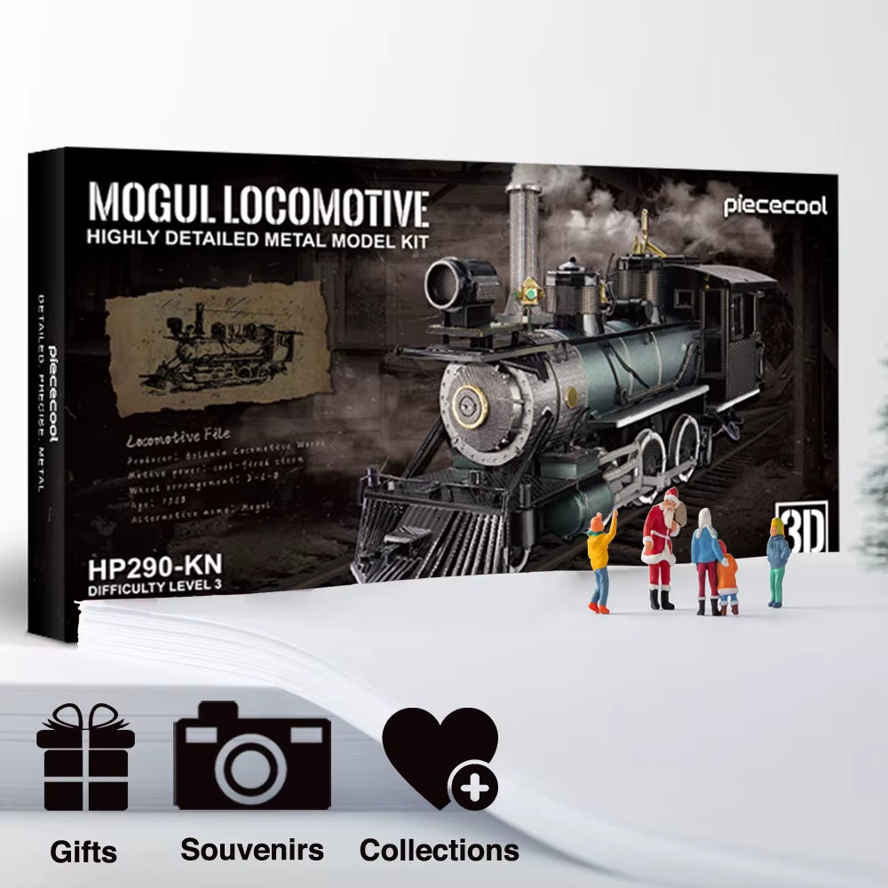 Puzzle 3D Metal Mogul Locomotive 282Pcs Assembly Model Building Kit DIY Toys for Adult