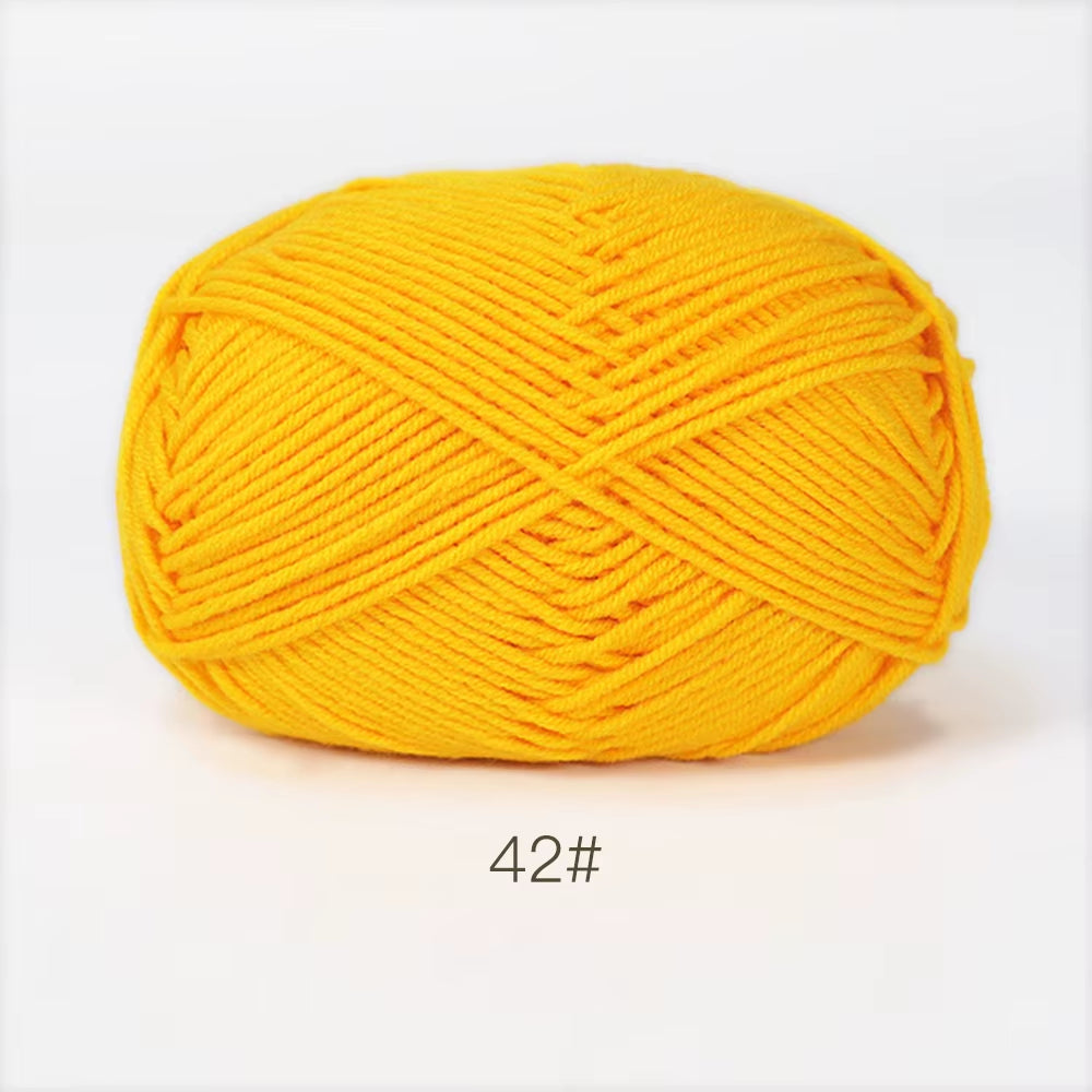 A11 50Gset Soft Milk Cotton Yarn for Crochet Threads for Knitting Wool DIY Craft Sweater Hat Baby Wool Hand Knitting Wholesale