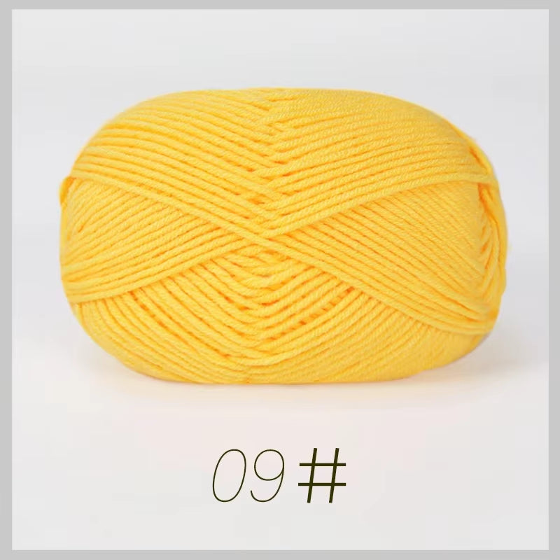 A11 50Gset Soft Milk Cotton Yarn for Crochet Threads for Knitting Wool DIY Craft Sweater Hat Baby Wool Hand Knitting Wholesale