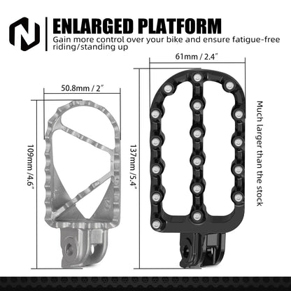 For KTM 390 Adventure 390 ADV 2020-2023 2024 2022 Motorcycle Enlarged Footrest Foot Pegs Pedals Forged Aluminum Flat Footpegs