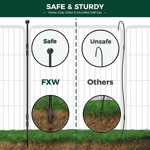 FXW Rollick Dog Playpen for Yard RV Camping 24 inch 8 Panels for Puppy and Small DogsPatented