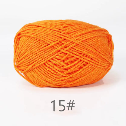 A11 50Gset Soft Milk Cotton Yarn for Crochet Threads for Knitting Wool DIY Craft Sweater Hat Baby Wool Hand Knitting Wholesale