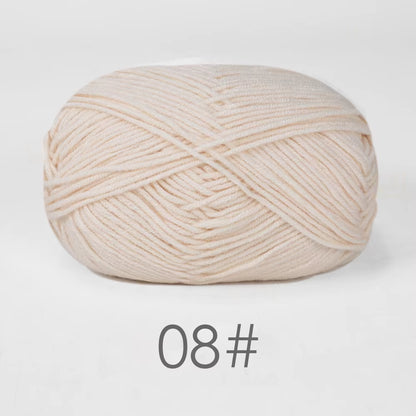 A11 50Gset Soft Milk Cotton Yarn for Crochet Threads for Knitting Wool DIY Craft Sweater Hat Baby Wool Hand Knitting Wholesale