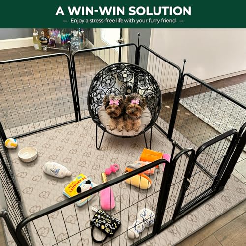 FXW Rollick Dog Playpen for Yard RV Camping 24 inch 8 Panels for Puppy and Small DogsPatented