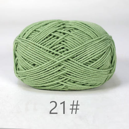 A11 50Gset Soft Milk Cotton Yarn for Crochet Threads for Knitting Wool DIY Craft Sweater Hat Baby Wool Hand Knitting Wholesale