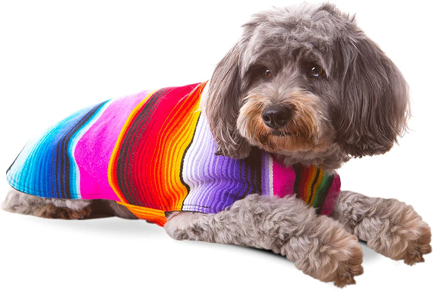 Dog Clothes - Handmade Dog Poncho from Authentic Mexican Blanket by  (Pink, XXL)