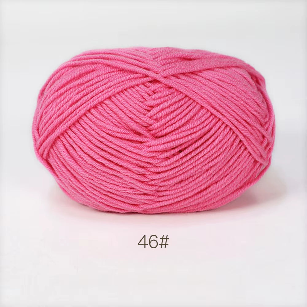 A11 50Gset Soft Milk Cotton Yarn for Crochet Threads for Knitting Wool DIY Craft Sweater Hat Baby Wool Hand Knitting Wholesale