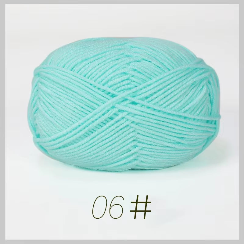 A11 50Gset Soft Milk Cotton Yarn for Crochet Threads for Knitting Wool DIY Craft Sweater Hat Baby Wool Hand Knitting Wholesale