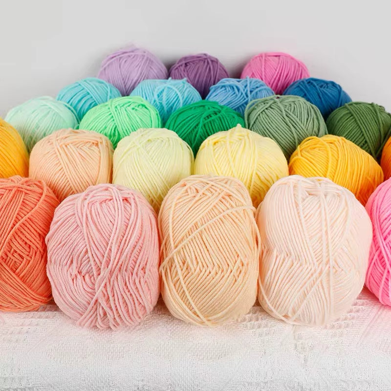 A11 50Gset Soft Milk Cotton Yarn for Crochet Threads for Knitting Wool DIY Craft Sweater Hat Baby Wool Hand Knitting Wholesale