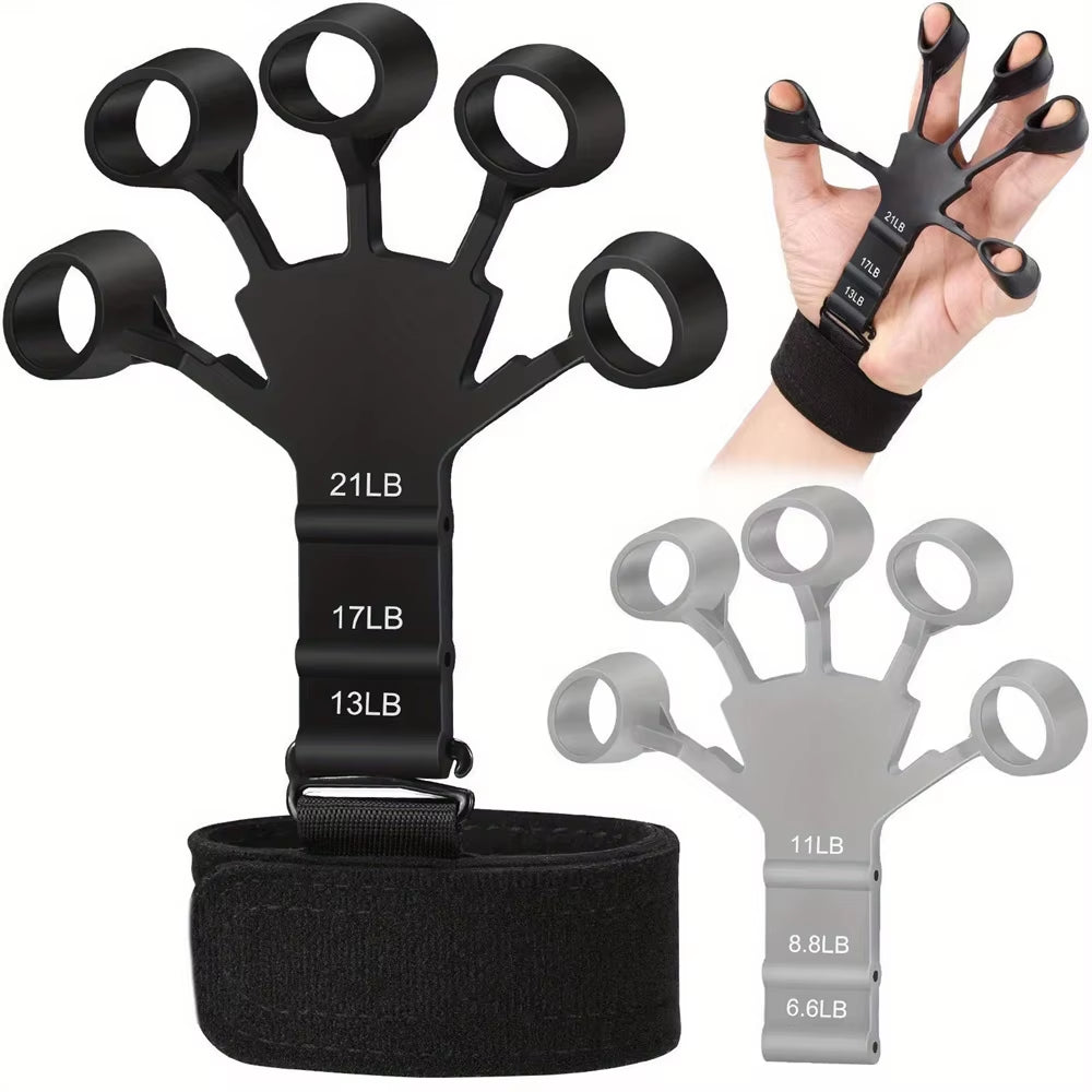 Finger Training Exercise Stretcher Hand Grips Adjustable Strengthener Resistance Band Trainer Hand Brush Expander Exercise