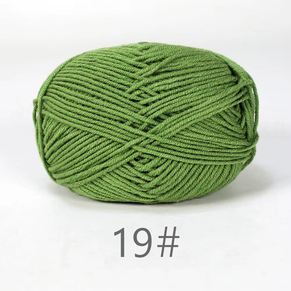 A11 50Gset Soft Milk Cotton Yarn for Crochet Threads for Knitting Wool DIY Craft Sweater Hat Baby Wool Hand Knitting Wholesale