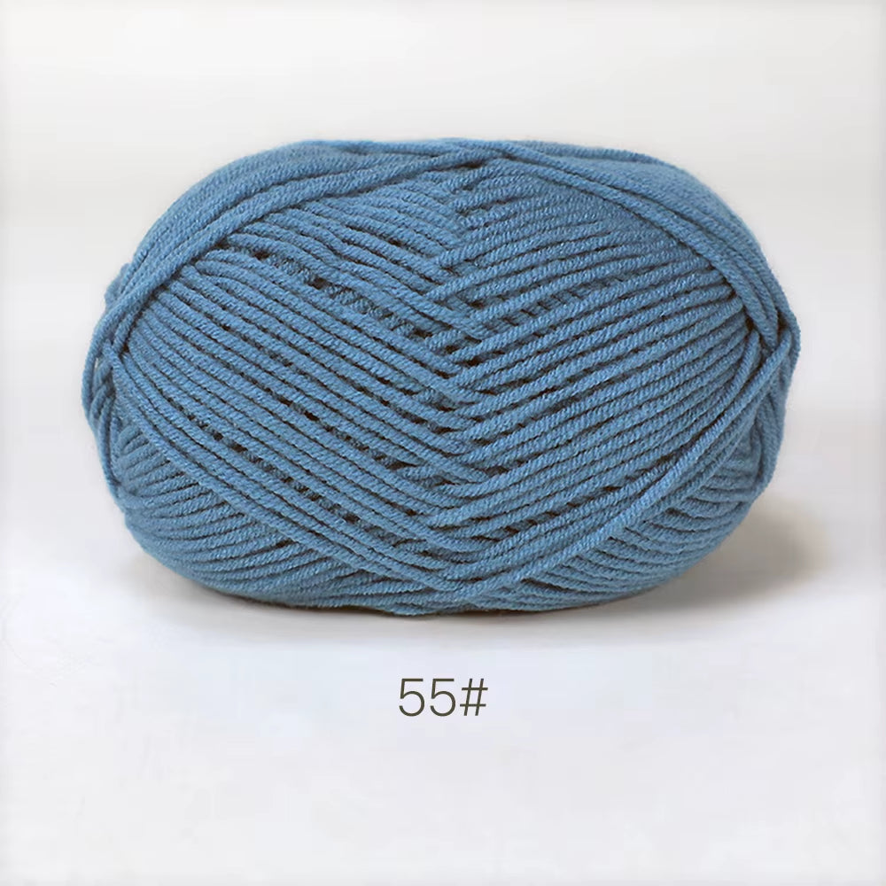 A11 50Gset Soft Milk Cotton Yarn for Crochet Threads for Knitting Wool DIY Craft Sweater Hat Baby Wool Hand Knitting Wholesale