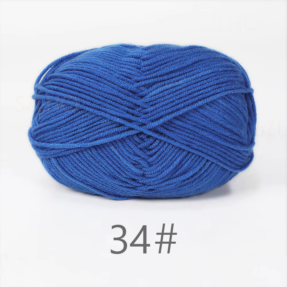 A11 50Gset Soft Milk Cotton Yarn for Crochet Threads for Knitting Wool DIY Craft Sweater Hat Baby Wool Hand Knitting Wholesale