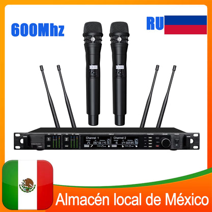 900/600/500Mhz AD4D Wireless Microphone Professional KSM8 Handheld Headset Mic Dual Channel Microfono Microfone Micro