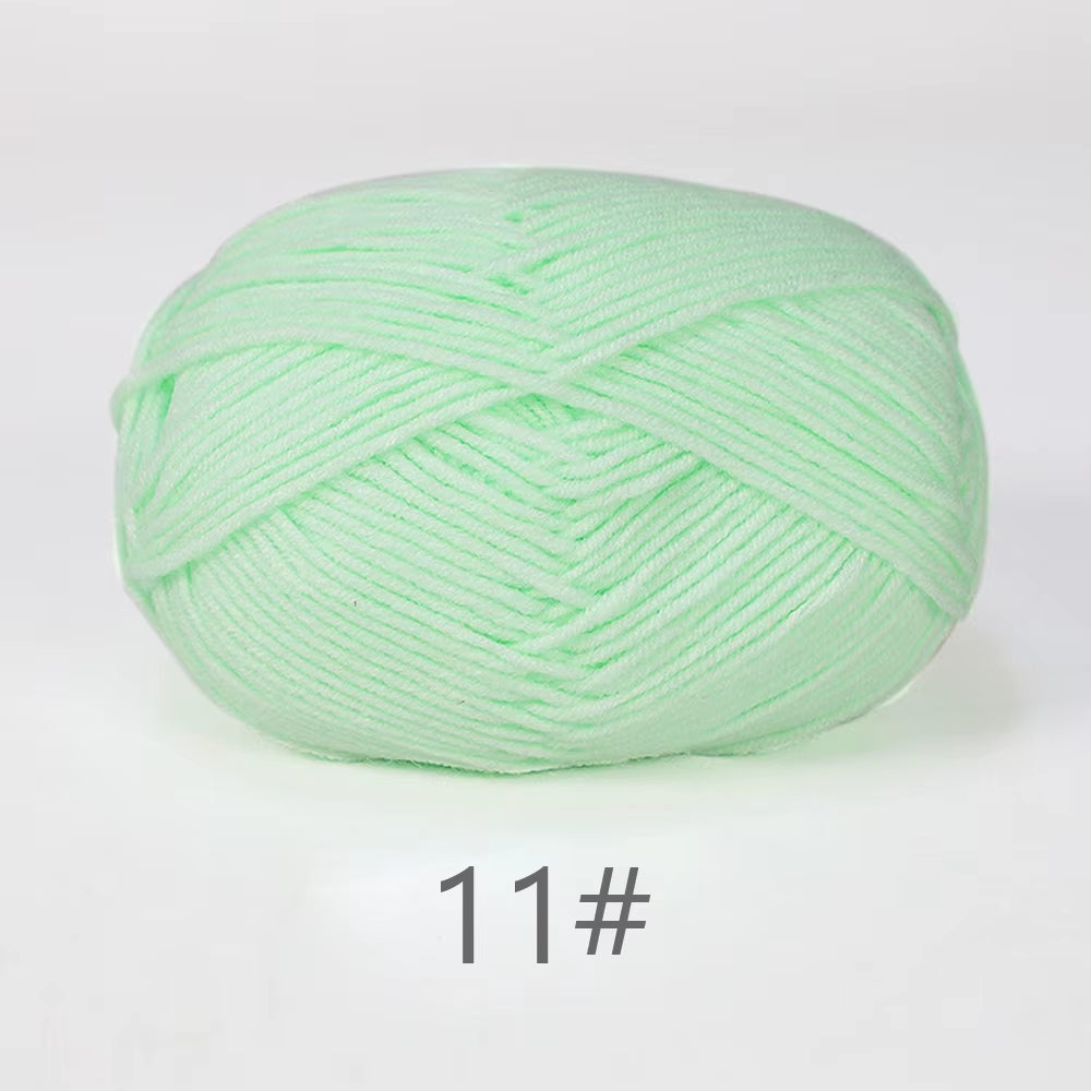 A11 50Gset Soft Milk Cotton Yarn for Crochet Threads for Knitting Wool DIY Craft Sweater Hat Baby Wool Hand Knitting Wholesale