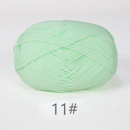 A11 50Gset Soft Milk Cotton Yarn for Crochet Threads for Knitting Wool DIY Craft Sweater Hat Baby Wool Hand Knitting Wholesale