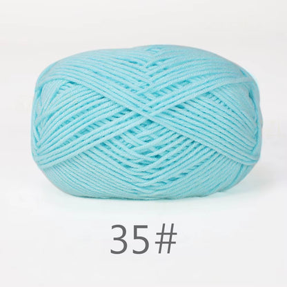 A11 50Gset Soft Milk Cotton Yarn for Crochet Threads for Knitting Wool DIY Craft Sweater Hat Baby Wool Hand Knitting Wholesale