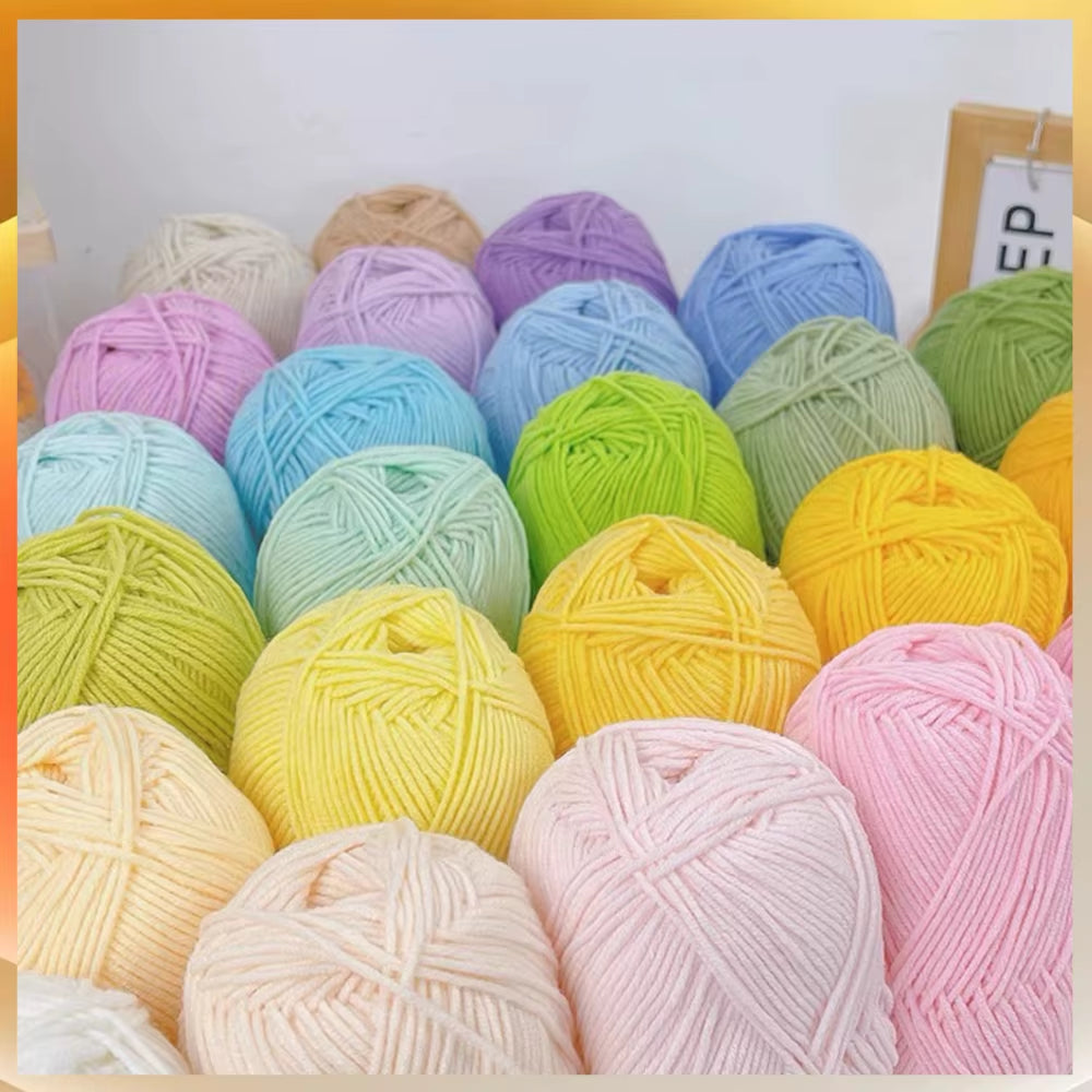 A11 50Gset Soft Milk Cotton Yarn for Crochet Threads for Knitting Wool DIY Craft Sweater Hat Baby Wool Hand Knitting Wholesale