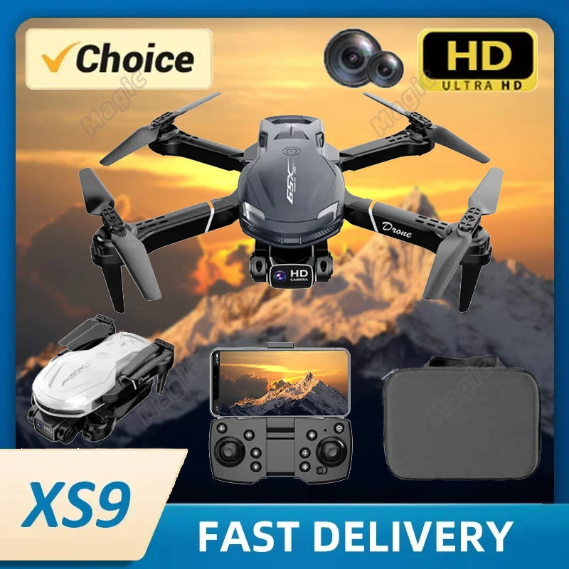 NEW XS9 Drone Professional HD 8K Dual Camera Aerial Photography High Hold Mode Helicopter Obstacle Avoidance RC 5KM Plane Toys