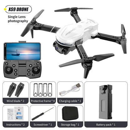 NEW XS9 Drone Professional HD 8K Dual Camera Aerial Photography High Hold Mode Helicopter Obstacle Avoidance RC 5KM Plane Toys