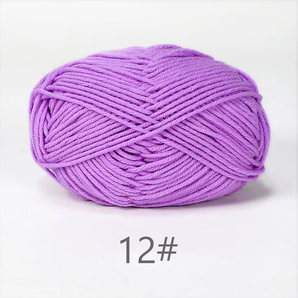 A11 50Gset Soft Milk Cotton Yarn for Crochet Threads for Knitting Wool DIY Craft Sweater Hat Baby Wool Hand Knitting Wholesale