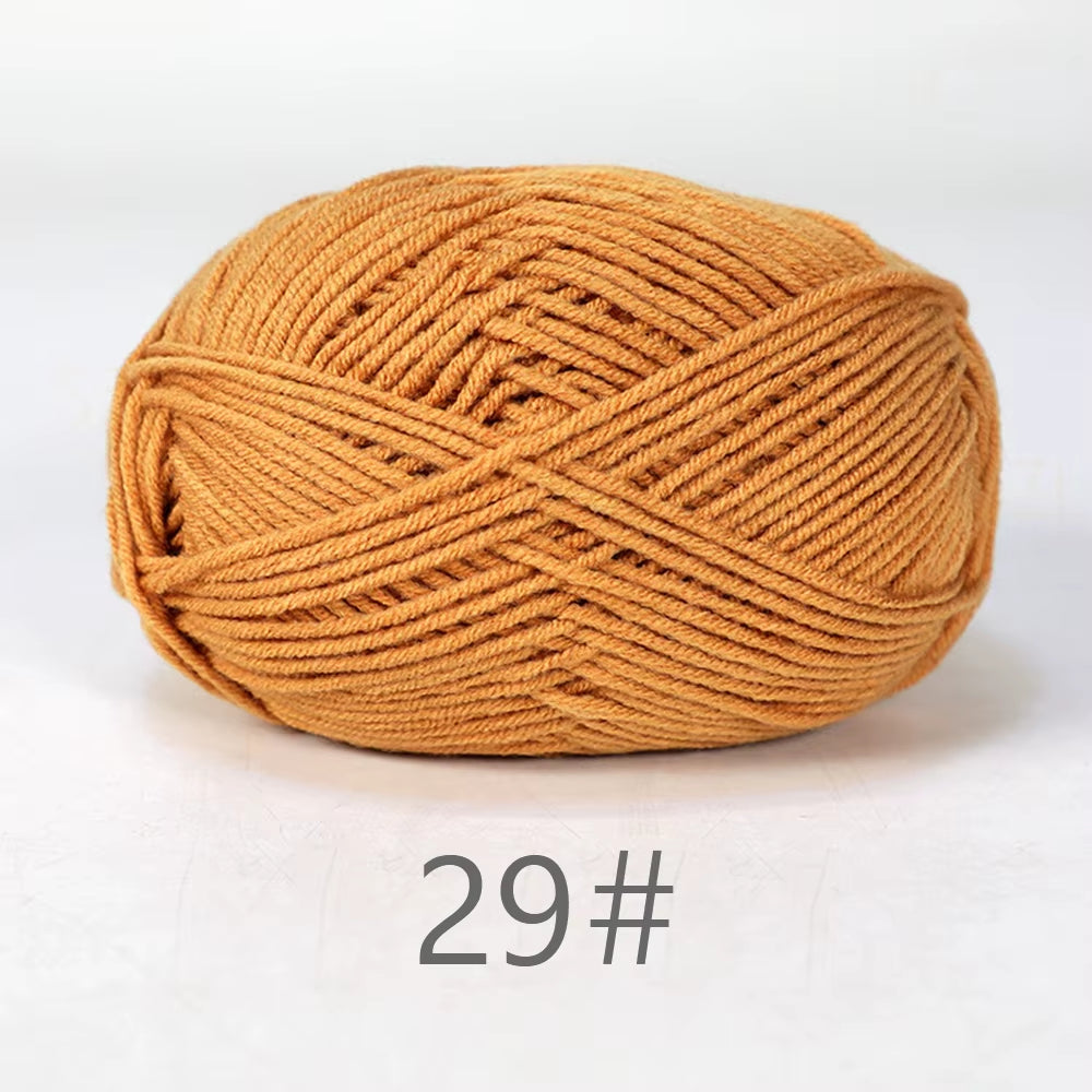 A11 50Gset Soft Milk Cotton Yarn for Crochet Threads for Knitting Wool DIY Craft Sweater Hat Baby Wool Hand Knitting Wholesale