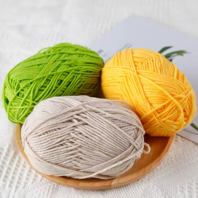 A11 50Gset Soft Milk Cotton Yarn for Crochet Threads for Knitting Wool DIY Craft Sweater Hat Baby Wool Hand Knitting Wholesale