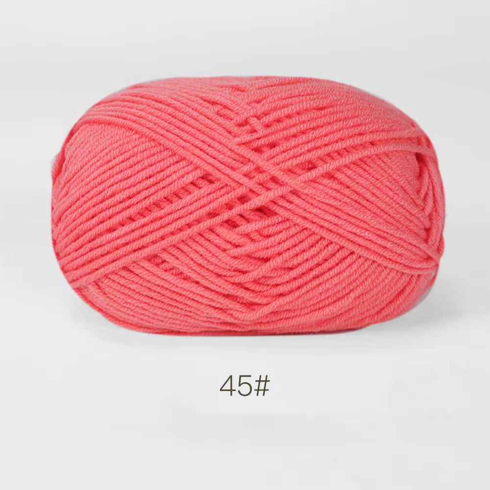 A11 50Gset Soft Milk Cotton Yarn for Crochet Threads for Knitting Wool DIY Craft Sweater Hat Baby Wool Hand Knitting Wholesale